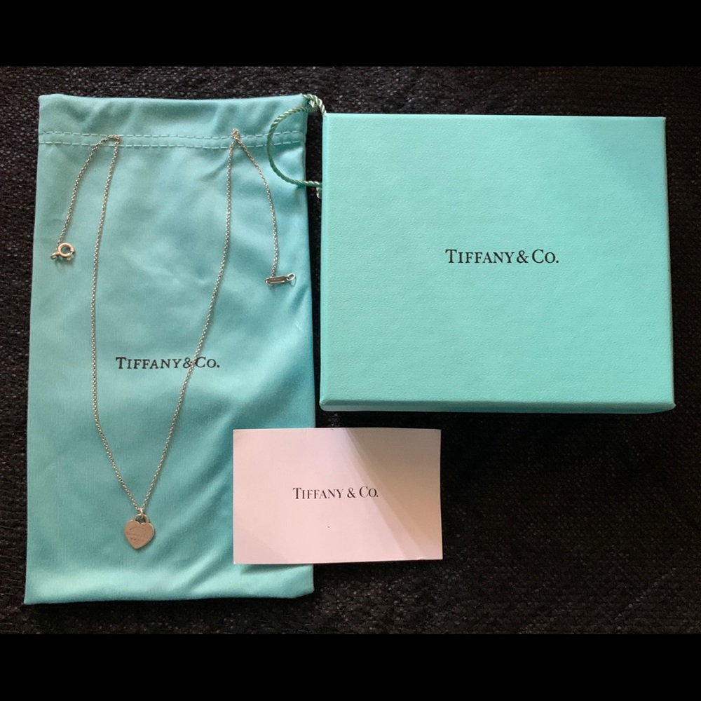 NEW Tiffany & Co Small Mini Size Heart Necklace Solid 925 Sterling Silver